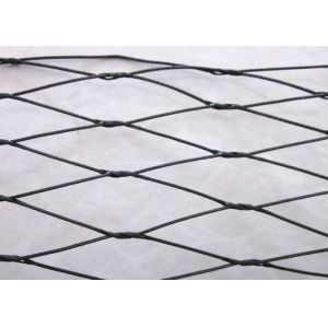 Woven 1.2mm Stainless Rope Mesh Black Oxide Bird Aviary Enclosure 316 For Zoo