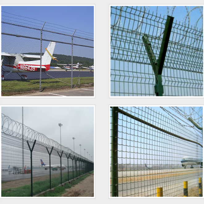 Hot selling galvanized wire High quality Pvc Coated Hot Dipped Galvanized 358 security airport fence