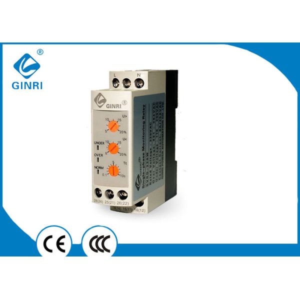 Quality 50/60 Hz Single Phase Voltage Monitoring Relay DIN Rail Mounting For Compressors wholesale