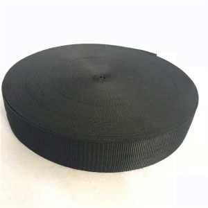 Width From 2CM to 7CM Outdoor Furniture Upholstery Webbing in black color