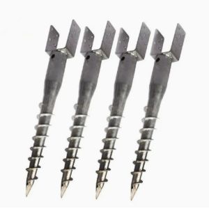 Galvanized Helical Ground Screw Pile Pole Anchor In Foundation Solar Enery