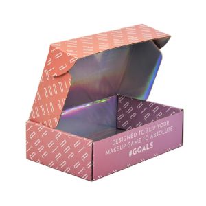 Custom Color Printed Iridescent Holographic Box / Makeup Mailer Holographic
