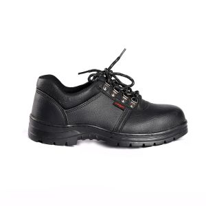 Lace Up PU Sole Embossed Cow Leather Upper Nylon Fabric Fashion Boot Safety