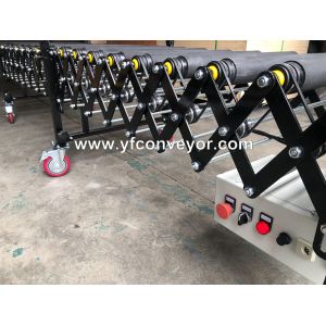 Expandable Motorized Rubber coated Flexible Roller Conveyor