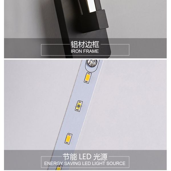 LED Wall Lamp Two Color Wave Shap 460*60*80MM Room Aluminum