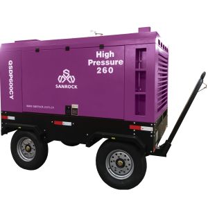 162KW Diesel Engine Air Compressor With Wheels Mining Screw Air Compressor