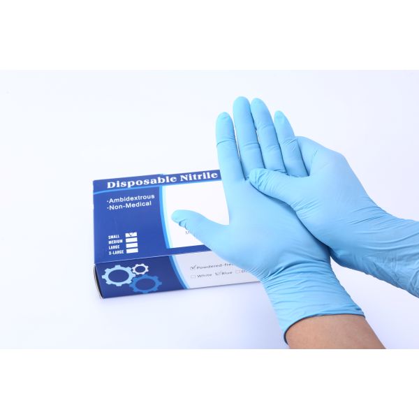 Quality Ambidextrous Non Medical Disposable Nitrile Gloves With Powdered Free wholesale