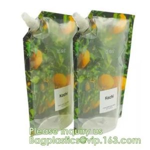 Flat Bottom bag Self sealing bag aluminum foil bag Spout & nozzle bag Quad seal