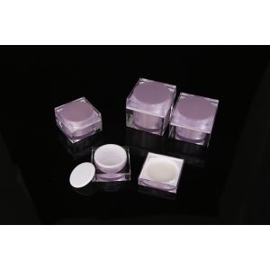 hand lip crystal pump empty square white Screen Printing Airless 30ml Cosmetic