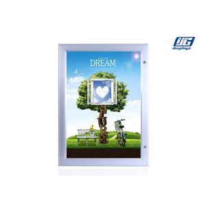 Silver Anodizing Lockable LED Advertising Light Box 42mm Thickness