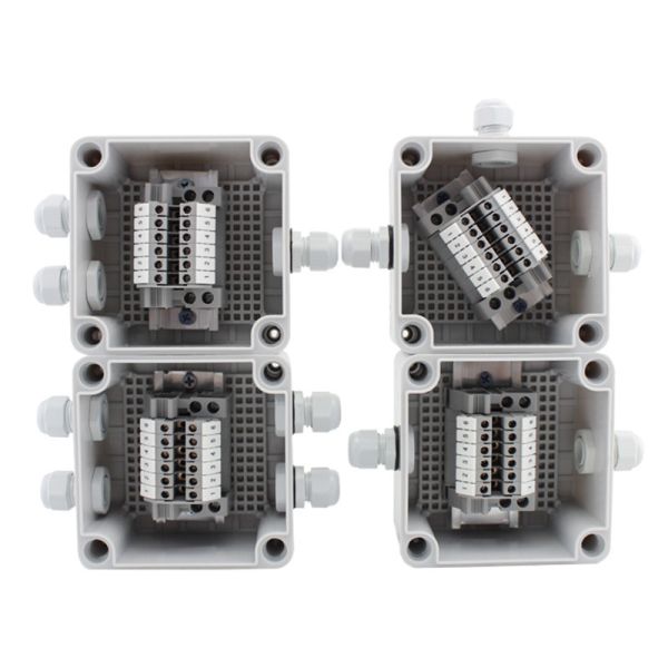 Quality Pastic Electrical Enclosure Cable Junction Box 100*100*75mm with Connectors Waterproof wholesale