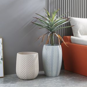 High Durability Powder Coated Fiber Clay Planter For Cottage