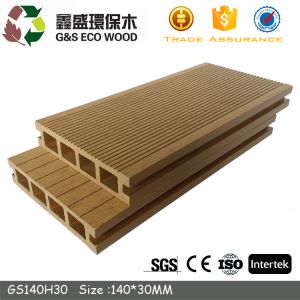 UV Resistance WPC Hollow Decking Swimming Pool Anti Slip Wood Plastic Composite