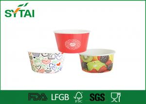 Cheap ONT TIME USE Paper Ice Cream Cups With Lids / ice cream storage container paper for sale
