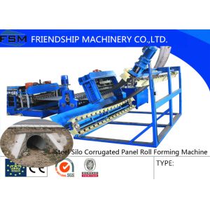 PLC Control Steel Silo Production Line Large Diameter 380V / 50HZ