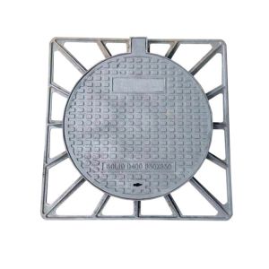 China BS EN124 Cast Ductile Iron Manhole Cover GGG500-7 With Frame For Construction on sale