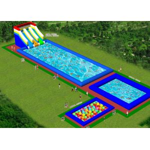Outside Kids Inflatable Water Park With ASTM CE UL Certificate