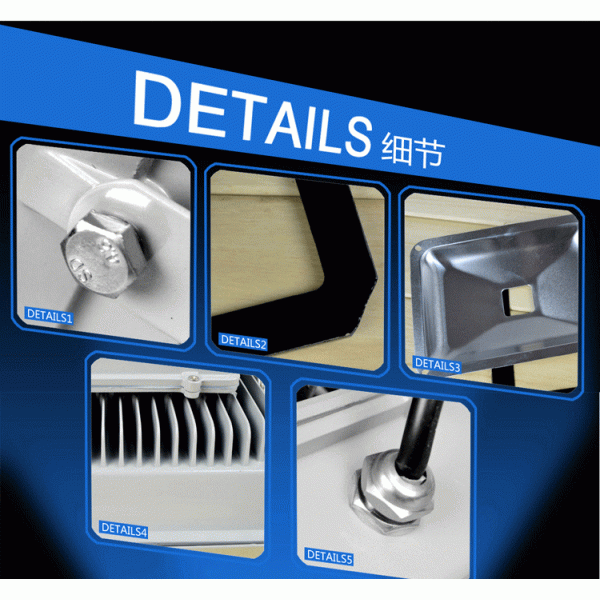 IP66 Outdoor UV Flood Light Air Cooling With 500mm Emitting Distance