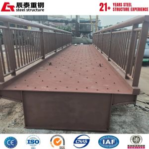 Custom Steel Truss Bridge 50m Span High Flexibility Piers Support