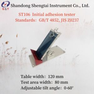 Cheap Adjustable Tilt Angle 0-60° Initial Adhesion Tester GB/T 4852 Table Width 120 Mm for sale
