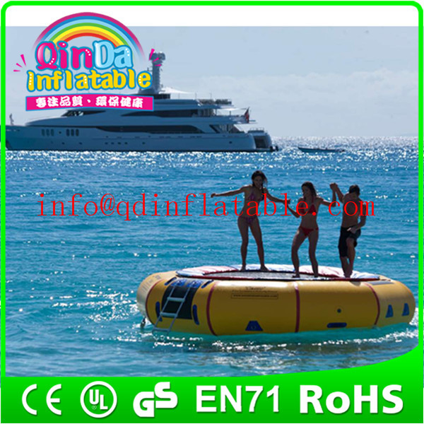 Amusement inflatable water play equipment floating trampoline orbit water