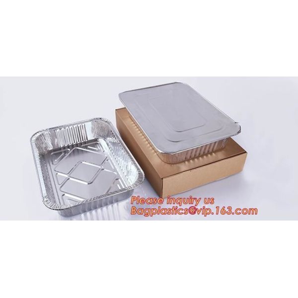 Quality Rectangular shape excellent quality Aluminium Material food grade disposable aluminium foil container BAGEASE PACKAGE wholesale