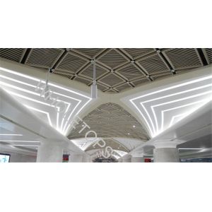 4.5MM 600mm Width Perforated Aluminum Panel For Airport Rail Way Station BRT