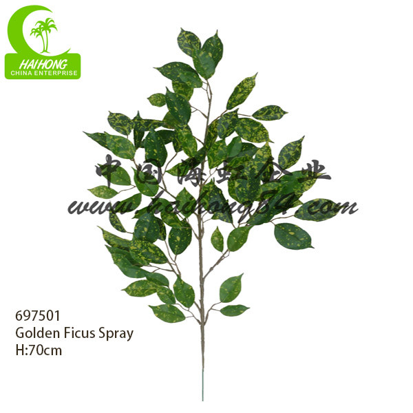 Quality Fabric 70cm Artificial Ficus Leaves For Landscaping Decoration wholesale
