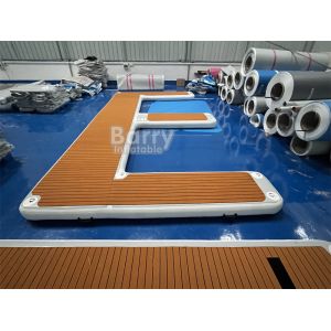 Depend On Size Capacity Inflatable Floating Dock Custom Made E Shape Inflatable