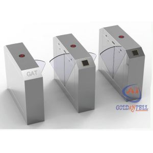 CE Approved Transparent Glass Access Control Flap Turnstile Retractable 110V /