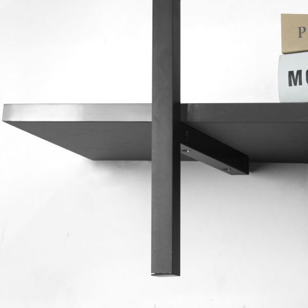 MDF Hanging Structural Decorative Aluminum Wall Shelf Silkscreen Printing