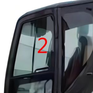 4mm Left Side Windshield Tempered Glass KOBELCO Excavator Cab Glass