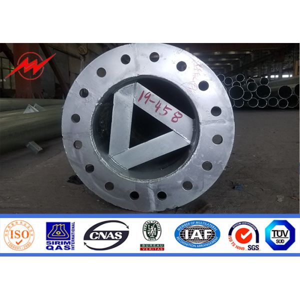 Quality 30m Steel Monopole Tower In Accordance With ASTM A123 Galvanization Standard wholesale