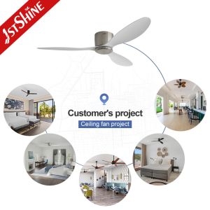 Low Profile Flush Mount Fancy Plastic Blades Commercial App-Controlled LED