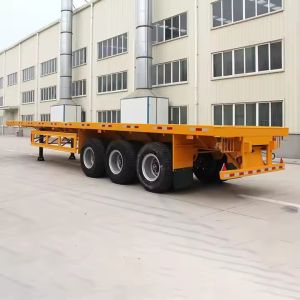 Customized 3 Axles 60T Carry 20ft\40ft Container Bagged Cement Bulk Cargo