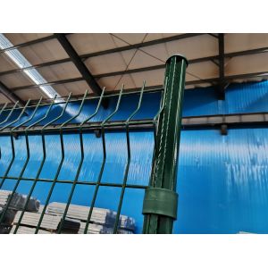 Garden PVC Coated V Bending 3D Curved Welded Wire Mesh Fence Outdoor Metal 3D