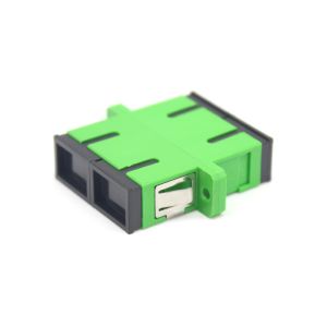 Network GSM Fiber Optic Green SC APC Single Mode Duplex Optical Adapter with