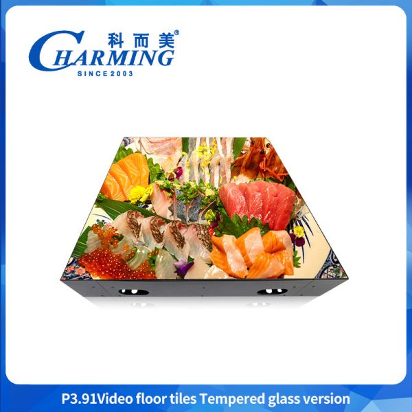 Quality IP65 WATERROOF P3.91 VIDEO FLOOR TILES TEMPERED GLASS VERSION wholesale