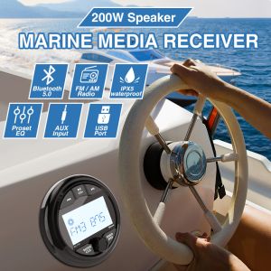 Bluetooth Marine Radio Waterproof Boat Audio Receiver Digital Player With FM AM