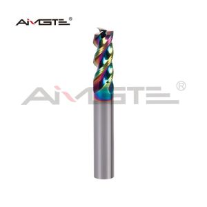 U Type Slot Cutter 3 Flute Carbide Flat End Mill 4mm - 20mm With Color Coating