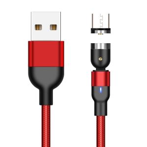 540 Degree 3 In 1 Round Plug Magnetic Fast Charging USB Cable