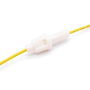 0.197" Dia X 0.591" -0.787" L 5*15 5*20mm 2AG Free Hanging In-Line Fuse Holder