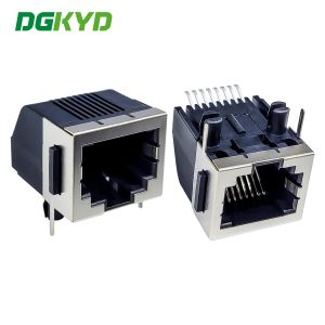 Cheap RJ45 Connector 5721 SMT 8P8C With Ear Half Package Shielded Mesh Port Without LED DGKYD5721E1188GWA6SB1359 for sale