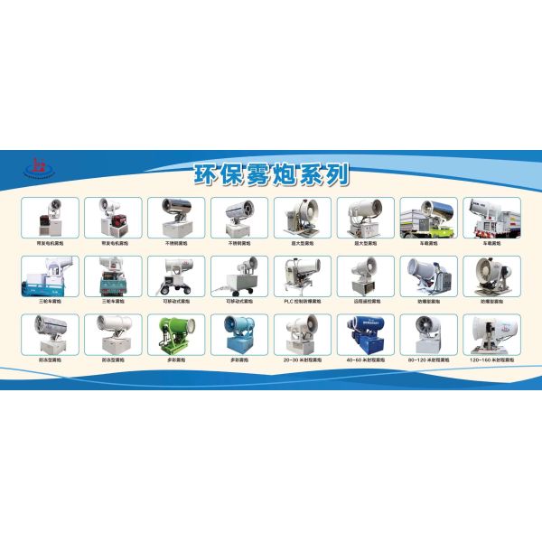 Long Range 60M Fogging Cannon 100 Microns Water Mist Cannon