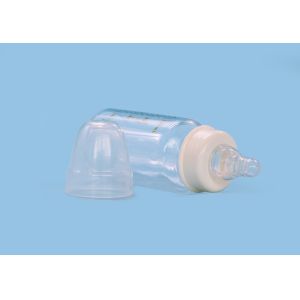 Cheap Arc Shaped 120ml Silkscreen Borosilicate Glass Baby Bottle for sale