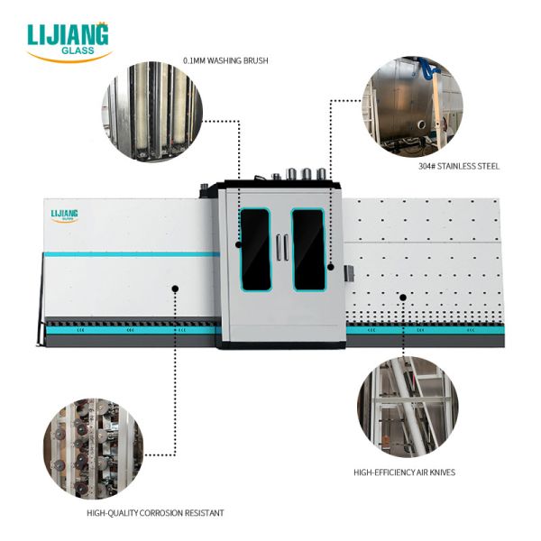 Quality Vertical Insulating Glass Washing And Drying Machine With Combining Table Fragments wholesale