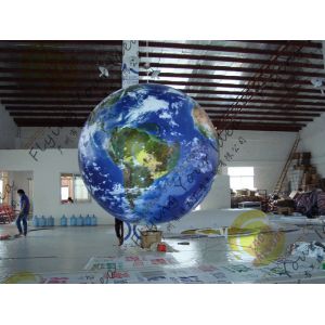 Reusable 2.5m Inflatable Earth Ball Fire Retardant UV Protected Printing