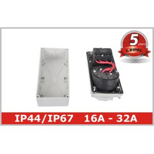 Compact Industrial Power Socket 16A for Electrical Power Distribution