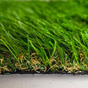 High Density Eco Friendly Non Infill Artificial Grass 40mm With High Dtex Curved