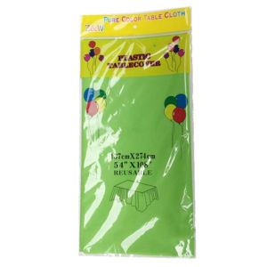Disposable Plastic Table Cover PEVA Solid Color Plain Dyed Tablecloth